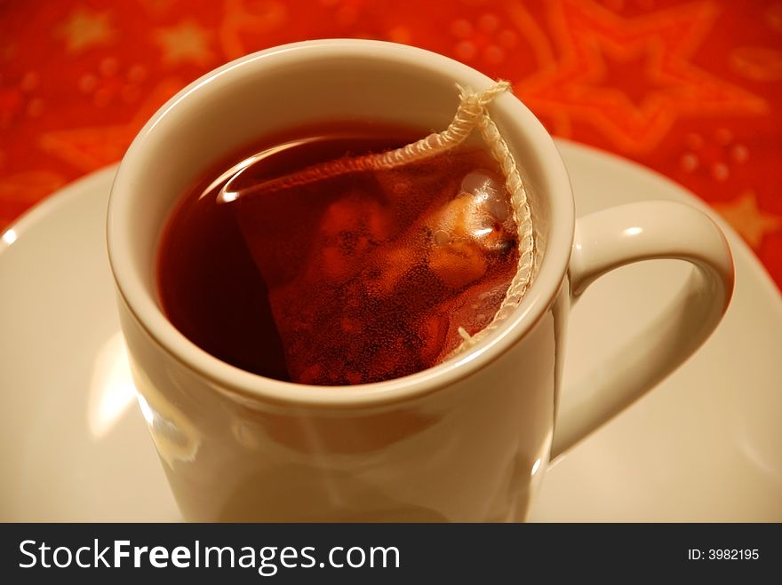 A cup of wild berry fruits tea. A cup of wild berry fruits tea