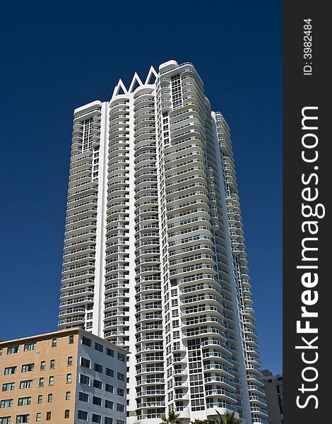 Bel Aire condo tower in Miami Beach Florida. High rise modern building. Bel Aire condo tower in Miami Beach Florida. High rise modern building.