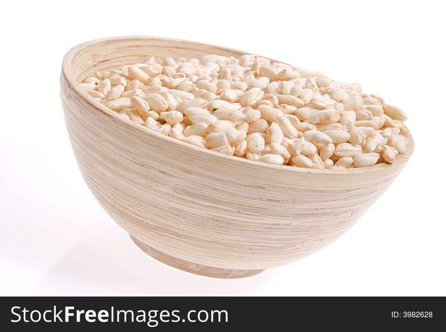 Bowl of rice isolated on the white backgound. Bowl of rice isolated on the white backgound