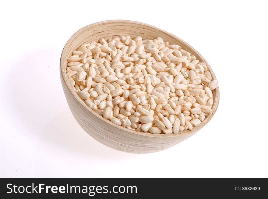 Bowl of rice isolated on the white backgound. Bowl of rice isolated on the white backgound