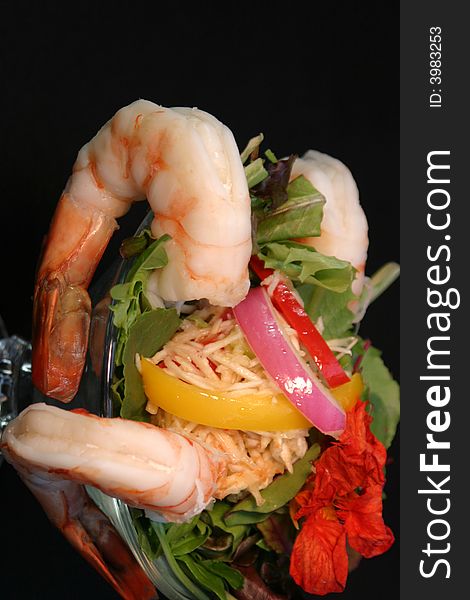 One of the most popular  starters  for a fine dining experiance the Shrimp Cocktail