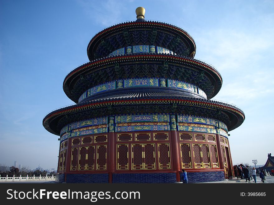 The Temple of Heaven, is the largest existing architectural complex in the world for the purpose of praying to heaven for good harvests. In 1987 December, The Temple of Heaven in Beijing was honored as World Cultural and Natural Heritage by the UN Organization of Science, Education and Culture. The Temple of Heaven, is the largest existing architectural complex in the world for the purpose of praying to heaven for good harvests. In 1987 December, The Temple of Heaven in Beijing was honored as World Cultural and Natural Heritage by the UN Organization of Science, Education and Culture.