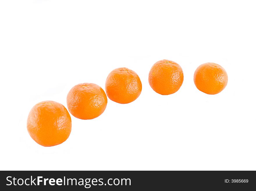 Fresh mandarine isolated on a white background