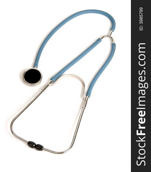 A stethoscope isolated on white.
