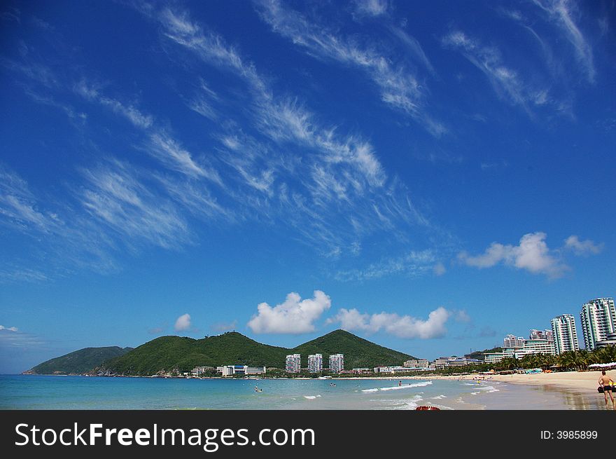 The Fine Sky at Seashore of Sanya