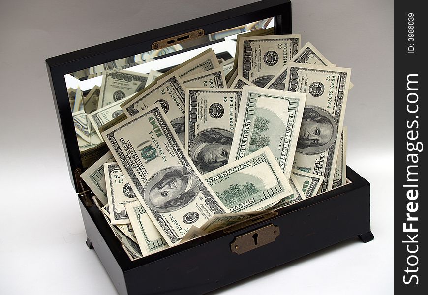 Money In A Wooden Box