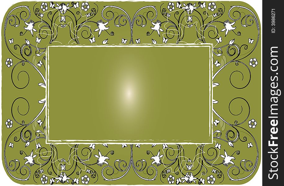 Floral ornament background- vector design