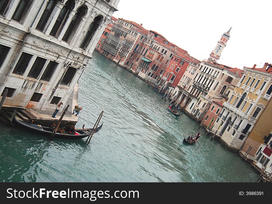 A view of the Canal Grande from Rialto bridge. A view of the Canal Grande from Rialto bridge