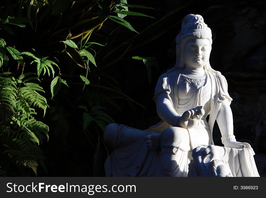 Buddhist statue in Hong Kong west temple