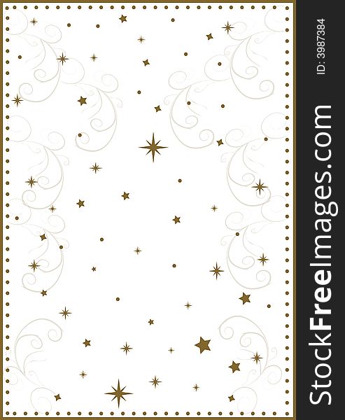 Gold winter snowflakes - christmas background - HAPPY NEW YEAR!