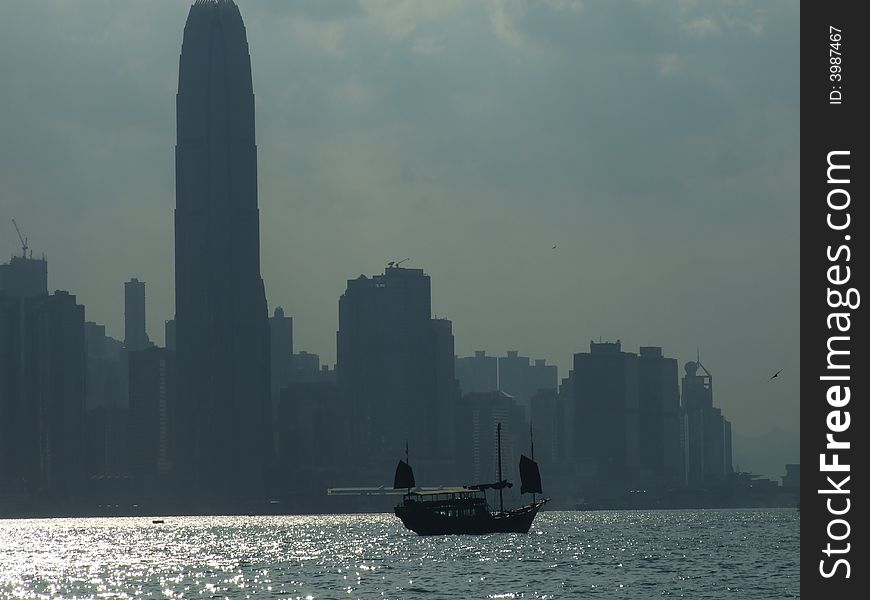 Midday at Hong Kong bay