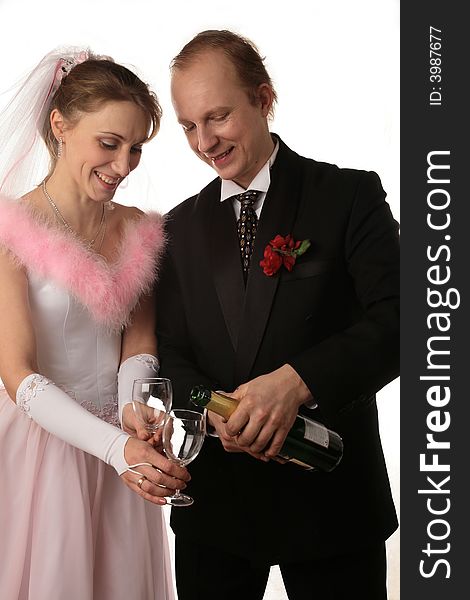 The fiancee and bridegroom