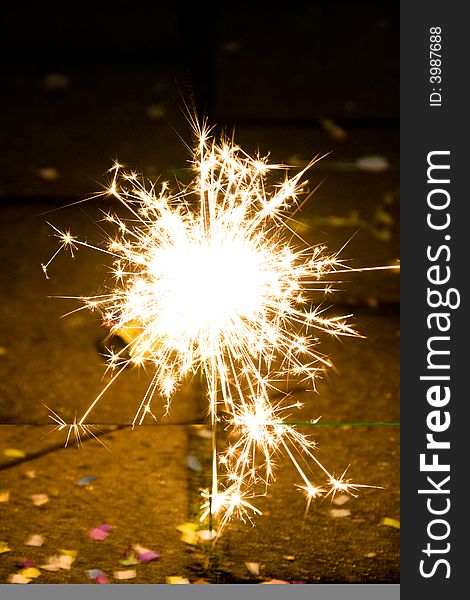 During new year a small kind of firework. During new year a small kind of firework