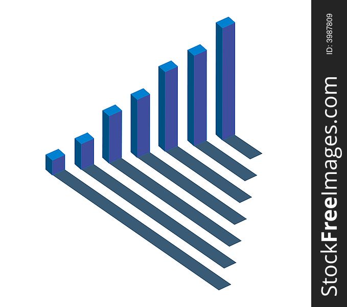 Business Graph on white background -  design