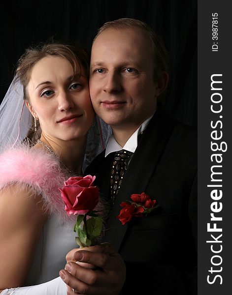 The fiancee and bridegroom at a wedding