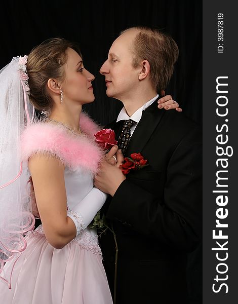 The fiancee and bridegroom at a wedding