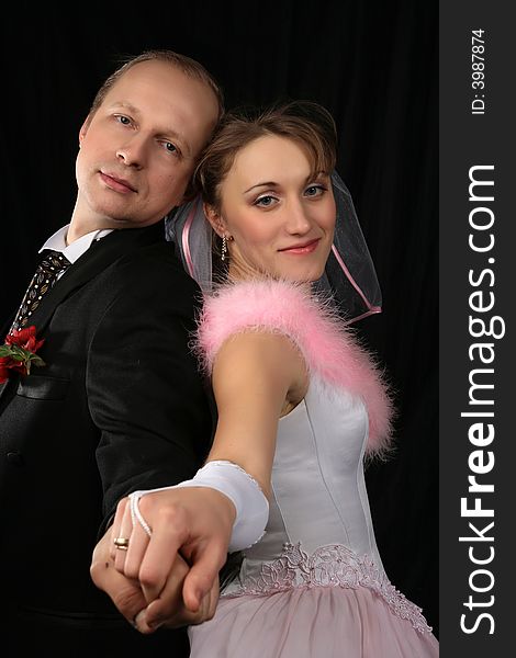 The fiancee and bridegroom at  wedding