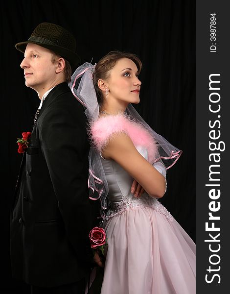 The fiancee and bridegroom at a wedding