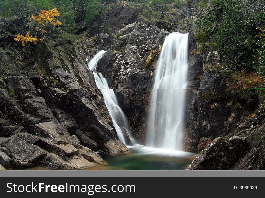 The beautiful waterfall