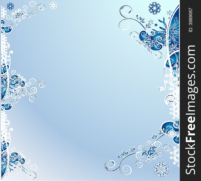 Christmas background - snowflakes -  illustration - winter. Christmas background - snowflakes -  illustration - winter