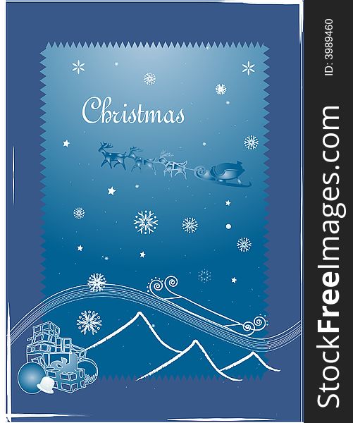 Christmas background - blue snowflakes design (). Christmas background - blue snowflakes design ()