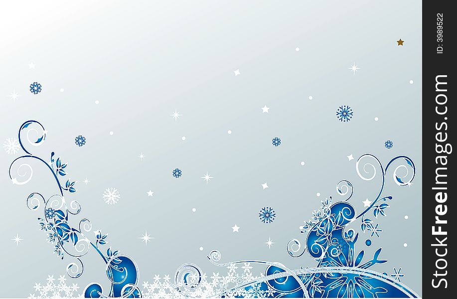 Christmas background - blue snowflakes design (vector). Christmas background - blue snowflakes design (vector)