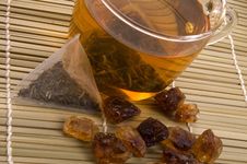 White Tea, Nylon Tea-bag And Sugar Stock Photography White Tea, Nylon Tea-bag And Sugar Stock Photography