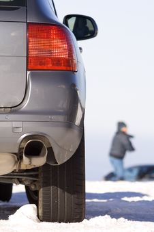 Suv On Ice Royalty Free Stock Photo Suv On Ice Royalty Free Stock Photo