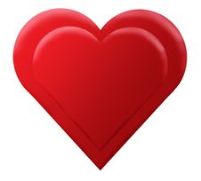 Red 3D Heart Royalty Free Stock Photo Red 3D Heart Royalty Free Stock Photo