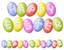 Happy Easter Eggs Logos Or Banners Royalty Free Stock Photography Happy Easter Eggs Logos Or Banners Royalty Free Stock Photography