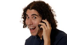 Young Man On Mobile Phone Stock Photo Young Man On Mobile Phone Stock Photo