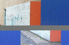 Painted Wall With Graffiti Stock Image