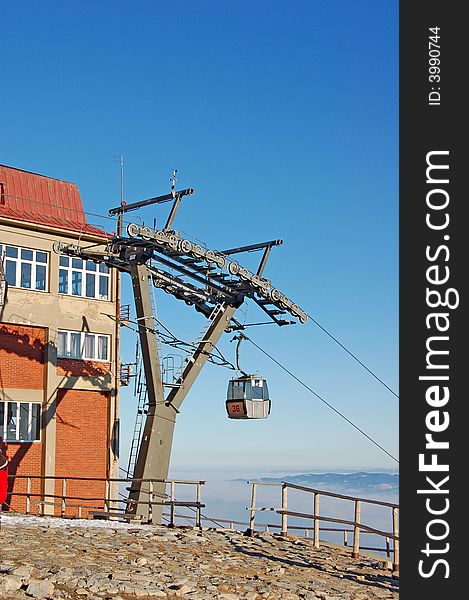 Station of a cabine lift at Skalnate pleso in High Tatras. Station of a cabine lift at Skalnate pleso in High Tatras
