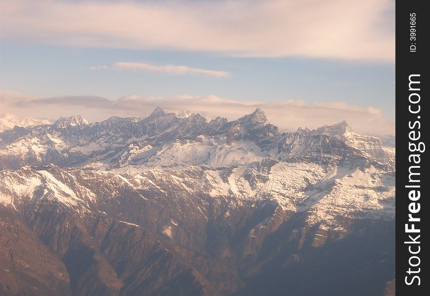 Aerial view about Himalaya, Peru