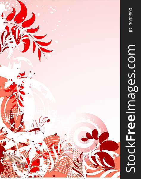 Abstract floral background. A vector format is added. Suits well for a postcard or background