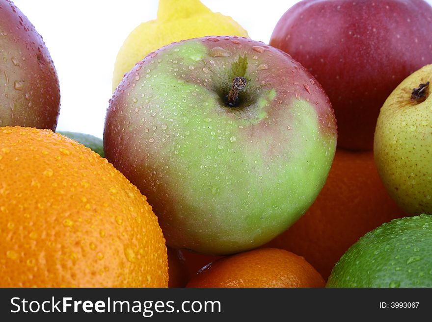 A lot of delicious fresh fruits