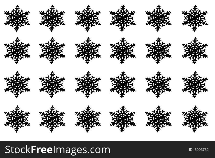 Grunge black snowflake isolated over white. Grunge black snowflake isolated over white