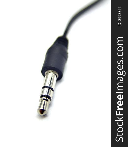 Audio cable with jack connector. Audio cable with jack connector