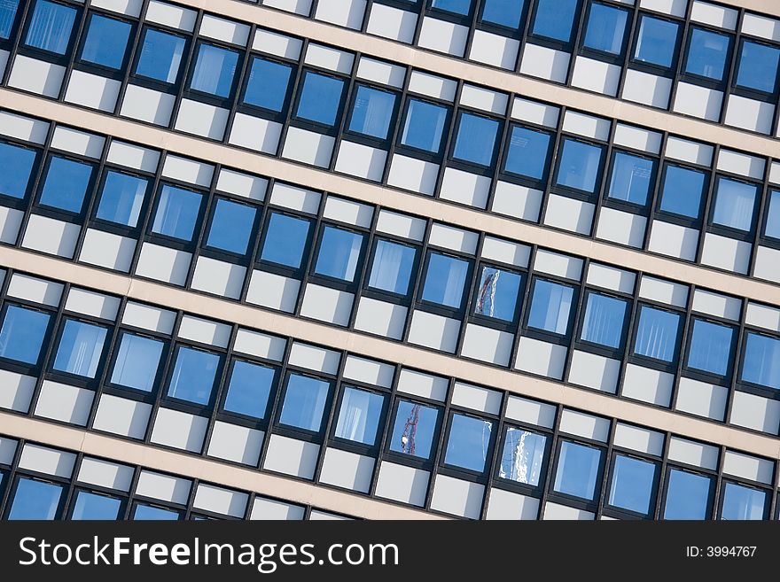 Rows of windows in a commercial office building