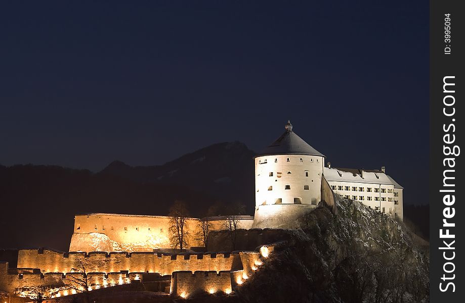 Festung in Kufstein, old prison and fortification building in Austrian Alps