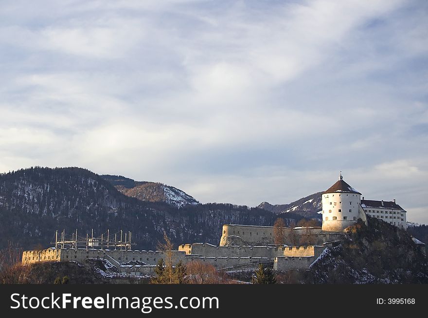Festung in Kufstein, old prison and fortification building in Austrian Alps