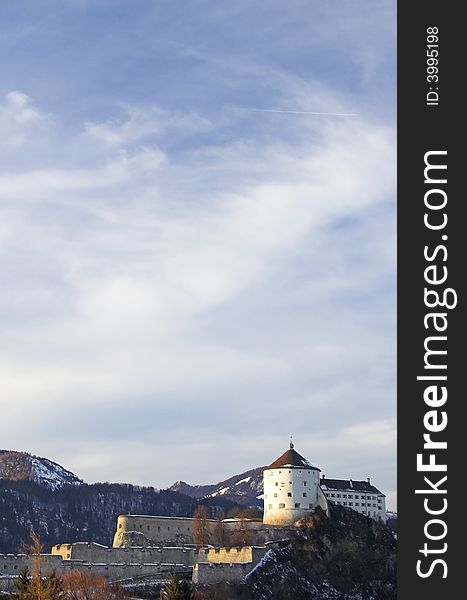 Festung in Kufstein, old prison and fortification building in Austrian Alps