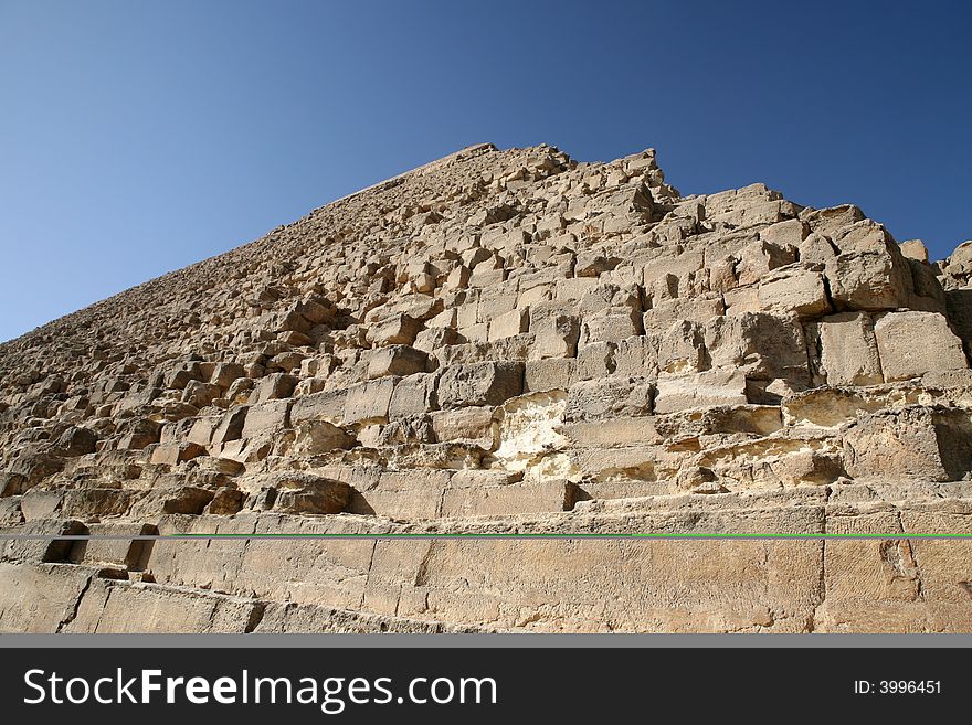 The Great Pyramid of Giza near Cairo, Egypt.