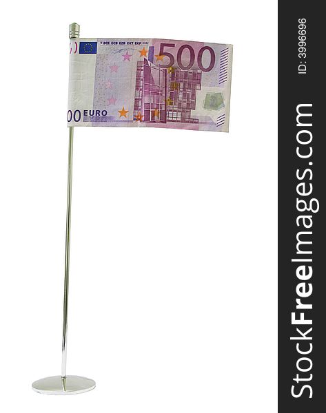 A flag consisting of banknote 500 euro