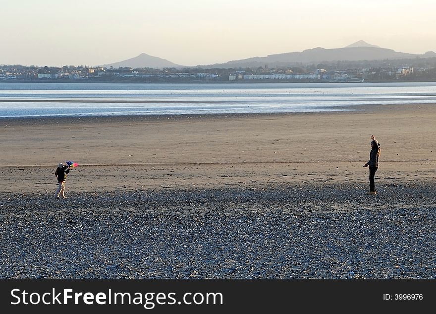 Father and son in Dublin s bay