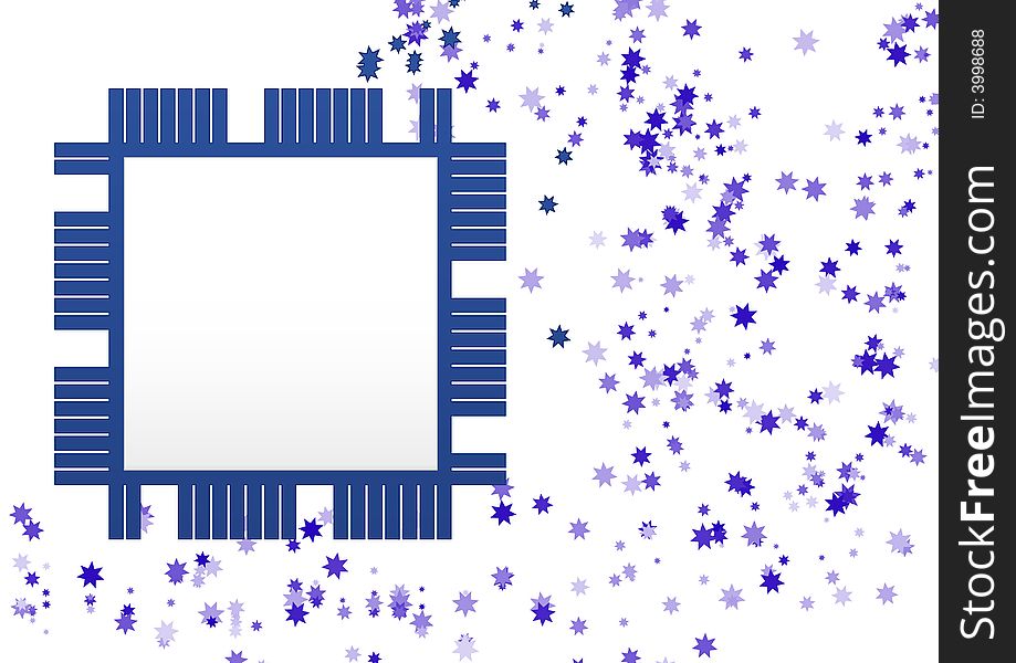 Violet stars in white background frame. Violet stars in white background frame