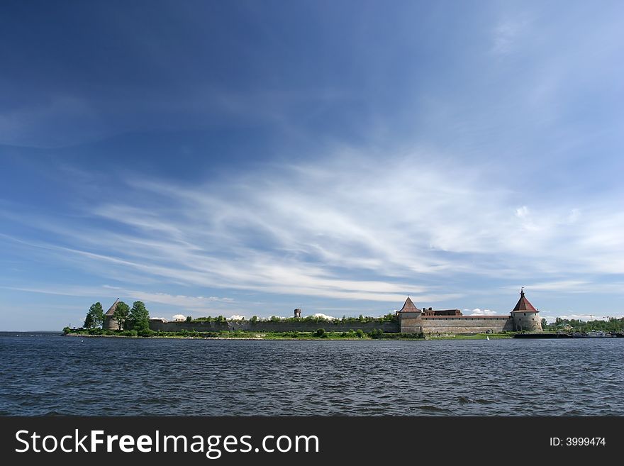 Oreshek castle, Middle Ages ruins, Russia, near Saint-Petersburg