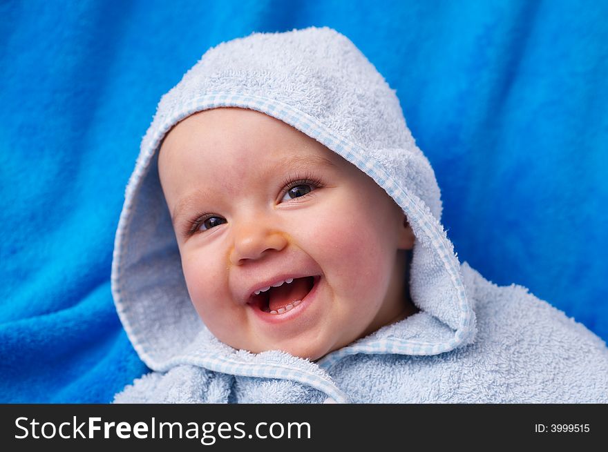 Portrait of little girl after bath. Portrait of little girl after bath