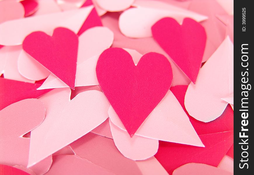Multi-colored cut paper heart. Multi-colored cut paper heart