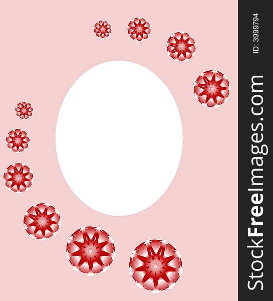 Decorative Floral Photo frame in pink, white, and reds. Decorative Floral Photo frame in pink, white, and reds.